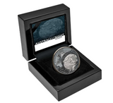 2021 Australia At Night: Wombat $1 1 Ounce Silver Black Proof Coin.