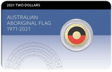 2021 Aboriginal Flag $2 Coloured Uncirculated Coin