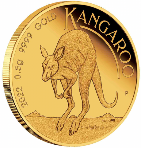 2022 $2 0.5g Mini Roo Gold Proof Carded Coin