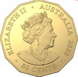 2022 50c Australian Commonwealth Games Team Gold-Plated Uncirculated Coin