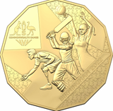 2022 50c Australian Commonwealth Games Team Gold-Plated Uncirculated Coin