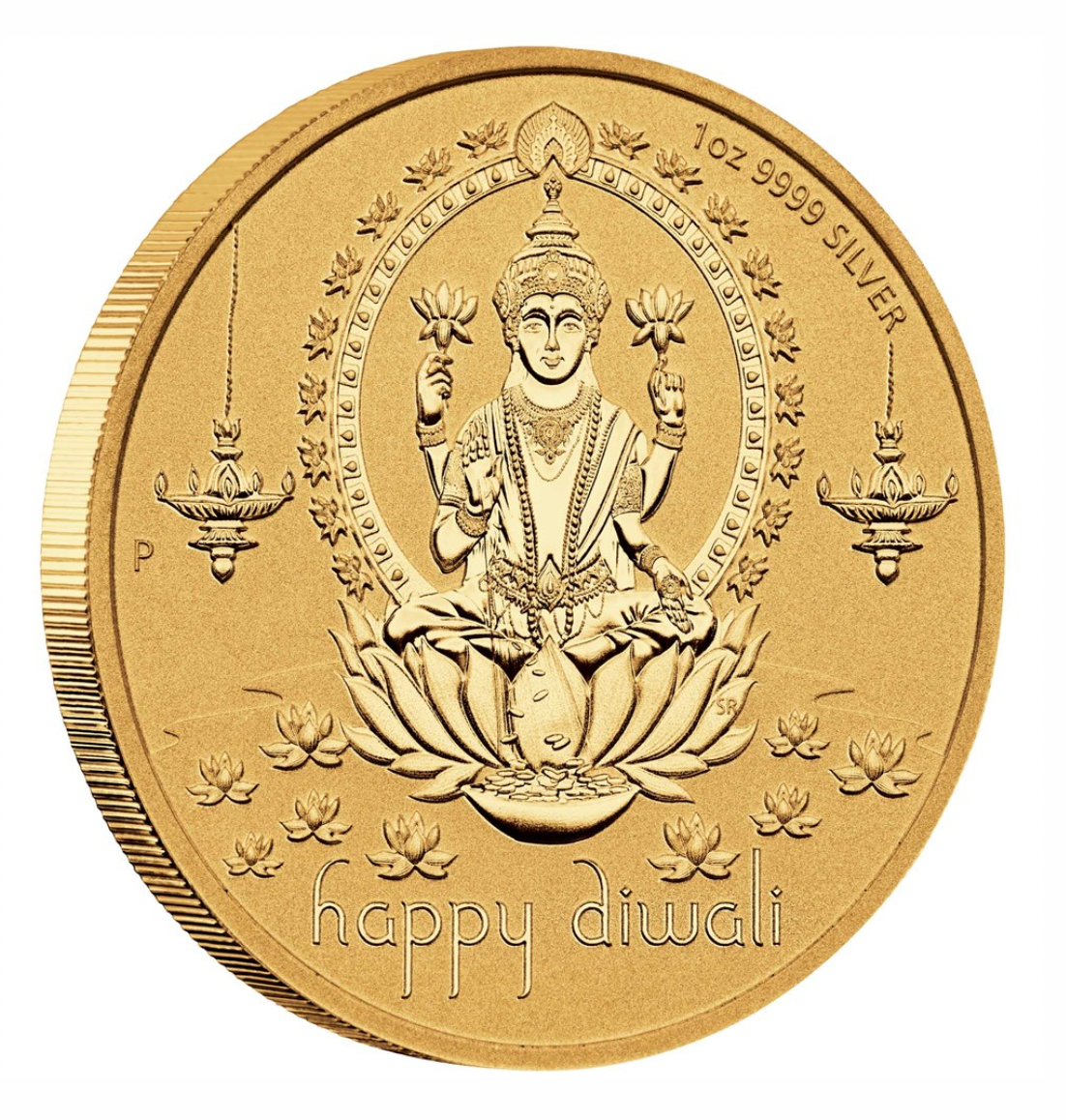 2022 Silver 1oz Gilded Medallion- Diwali