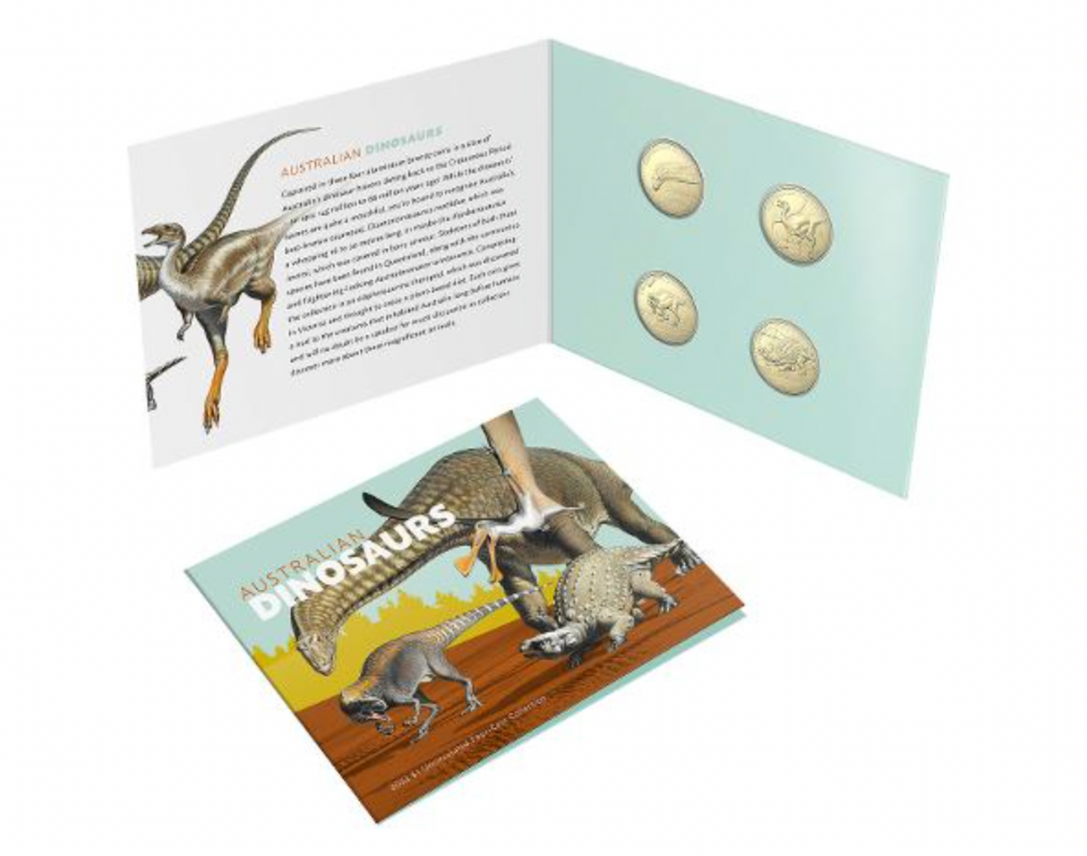 2022 Australian Dinosaurs Uncirculated Four-Coin Collection.