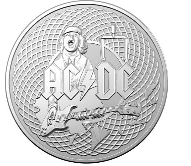 2023 ACDC $1 Silver Frosted 1 Ounce Silver Uncirculated Coin