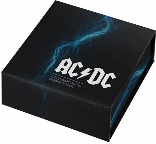 2023 ACDC $1 Silver Frosted 1 Ounce Silver Uncirculated Coin